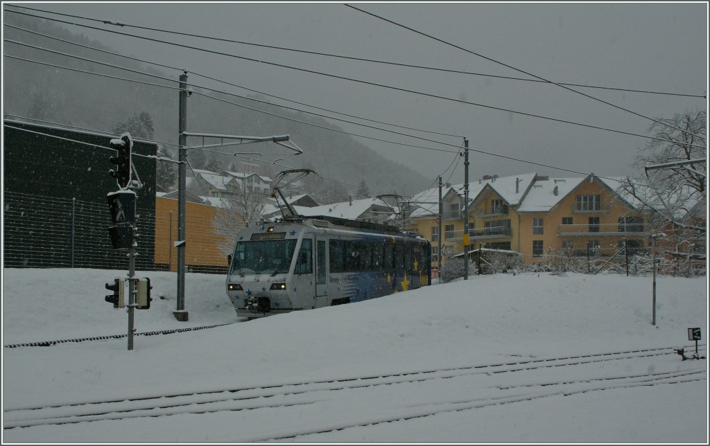 F�r all diejenigen, denn es zur Zeit zu heiss ist: Der CEV Beh 2/4 71 in Blonay. 
am 15. Februar 2013