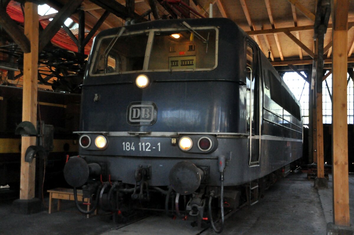 184 112-1 im Bahnpark Augsburg am 26.06.2022.