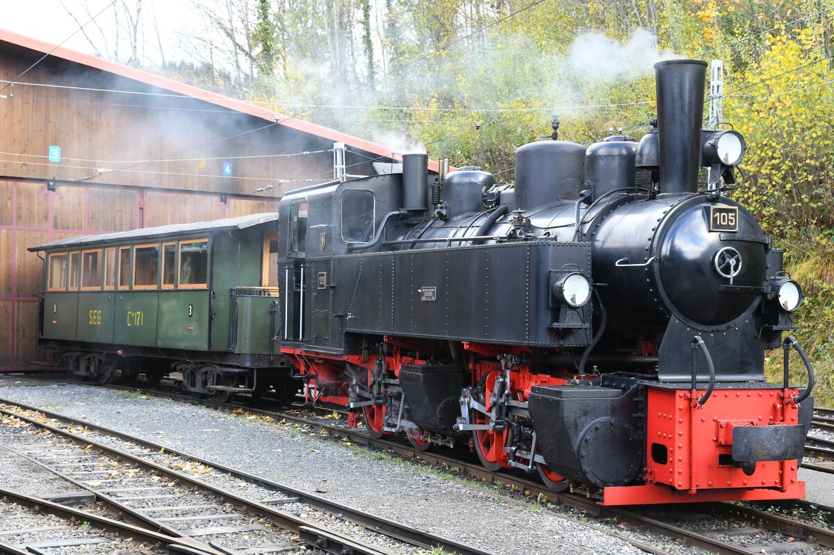 2025-10-24.BC Chamby-Mus�e
Locomotive � Vapeur G 2x 2/2 105  SEG  