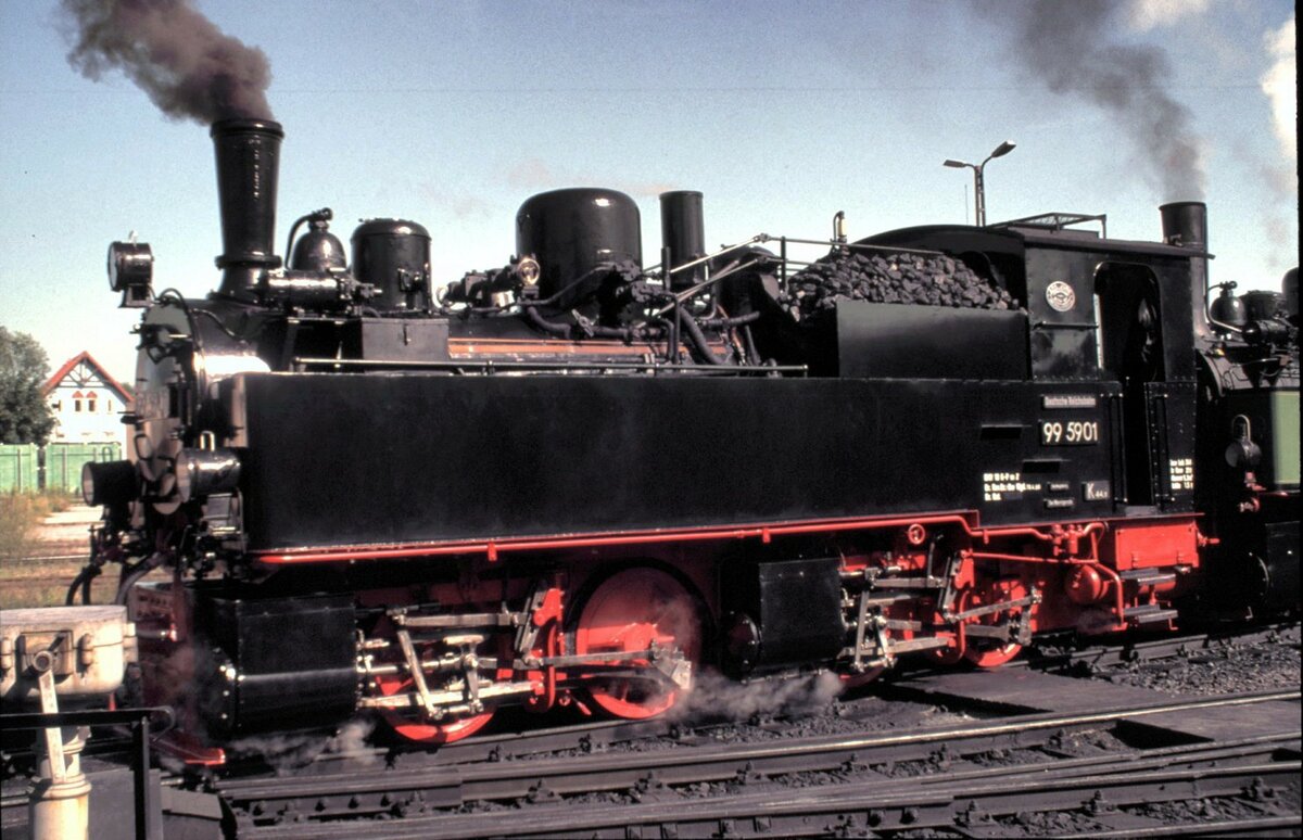 99 5901 �lteste Mallet Dampflok von Lokfabrik Jung bei der HSB in Werningerode am 31.07.1999