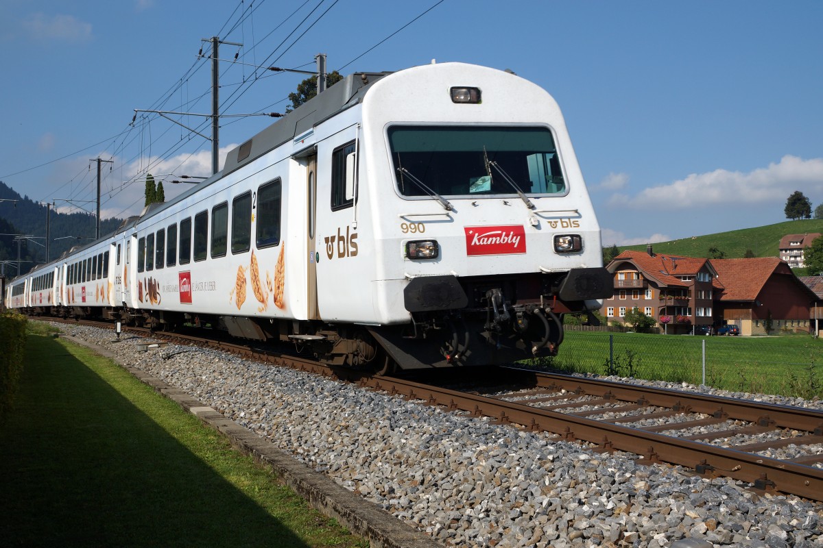 BLS: Kamby-Zug bei Escholzmatt am 9. September 2015.
Foto: Walter Ruetsch