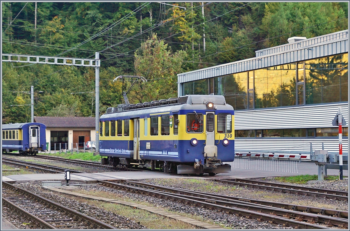 Der BOB ABeh 4/4 I 310 in Zweilütschienen 
10. Okt. 2018