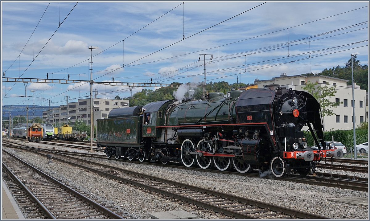 Die SNCF 141 R 1244 in Lyss (Dampftag Lyss 2018).
11. August 2018
