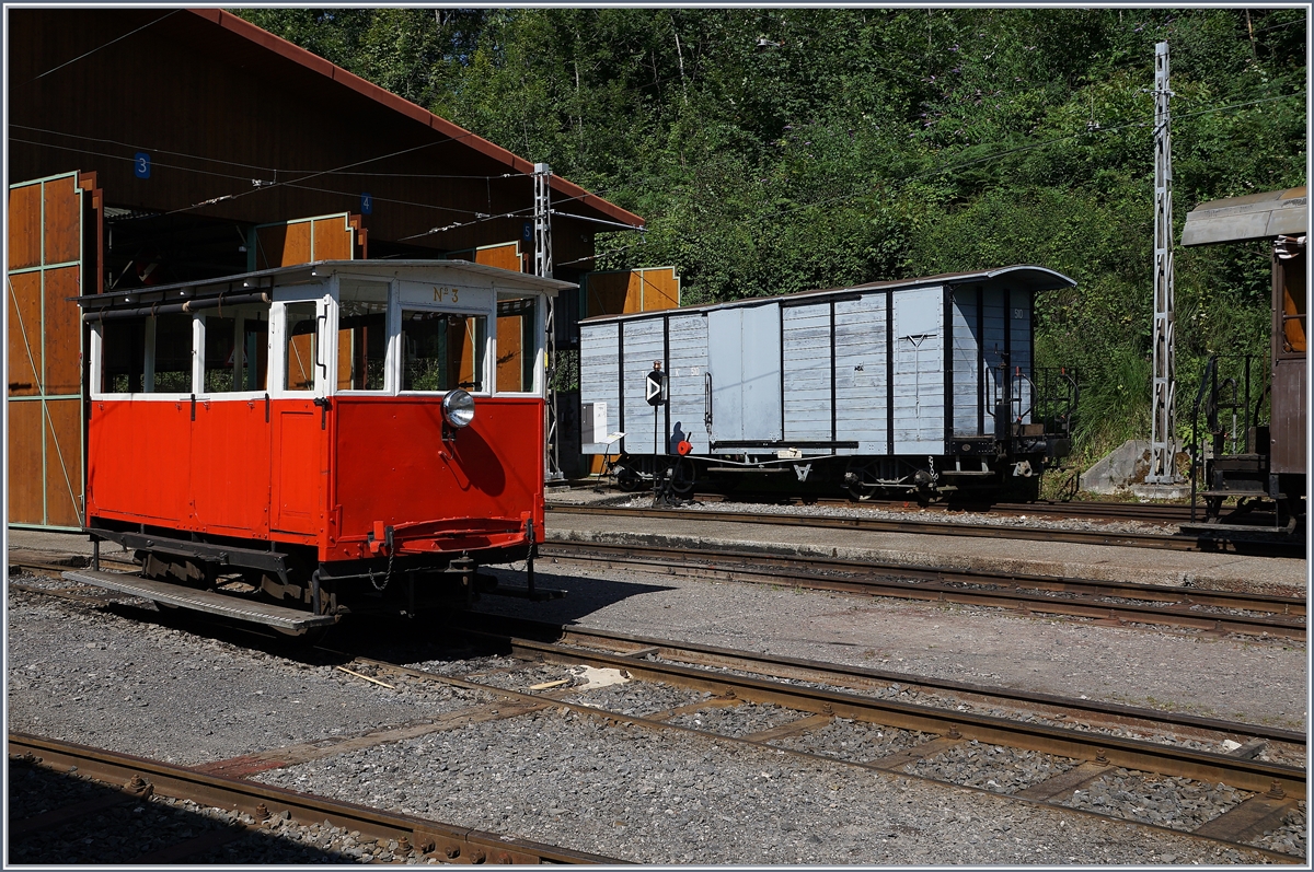 Die vom �tablissements Billard gebaute Draisine Dm 2/2 N� 3  Biniou  in Chaulin. 

7. August 2016