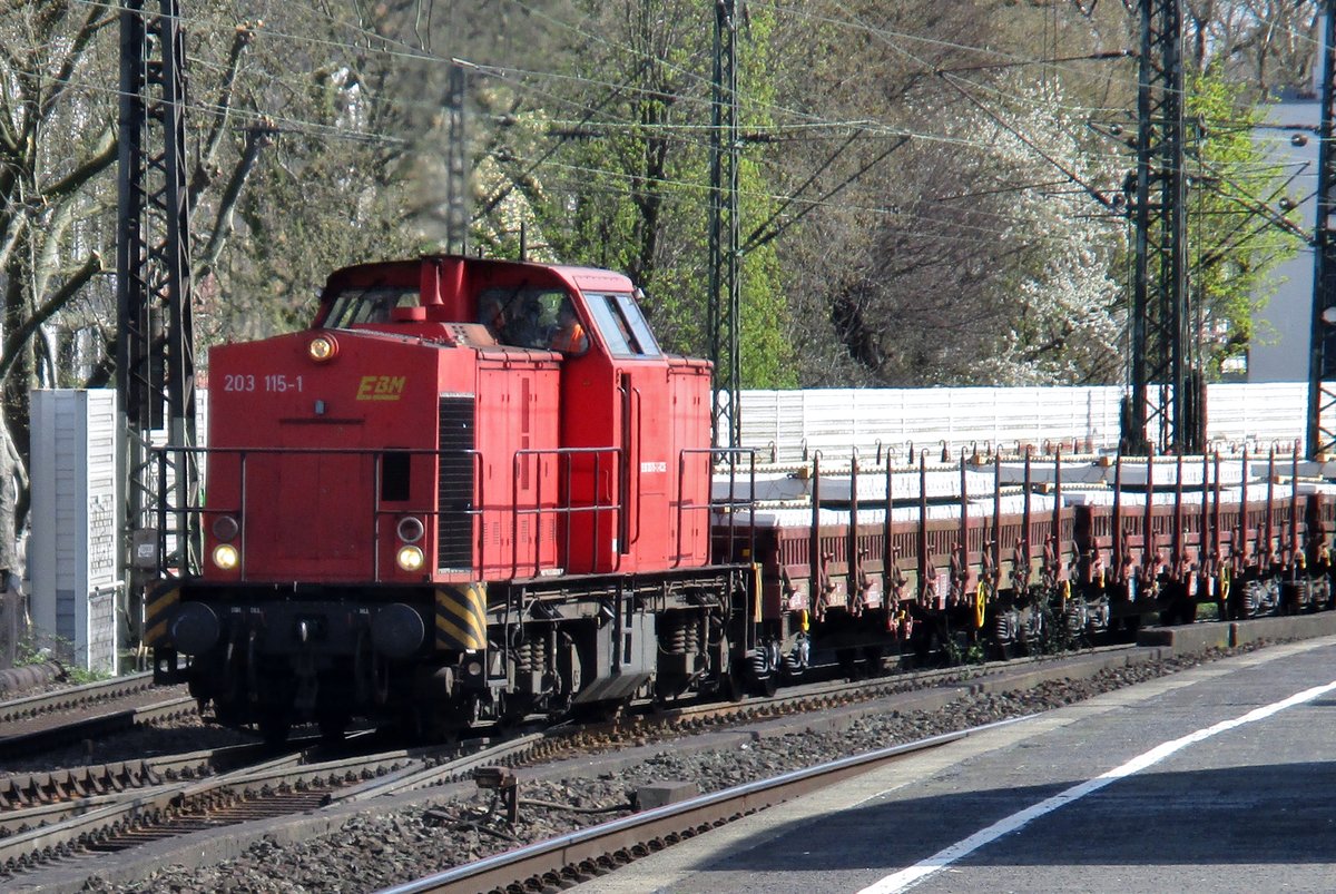 EBM 203 115 durchfahrt am 10 April 2017 K�ln S�d.