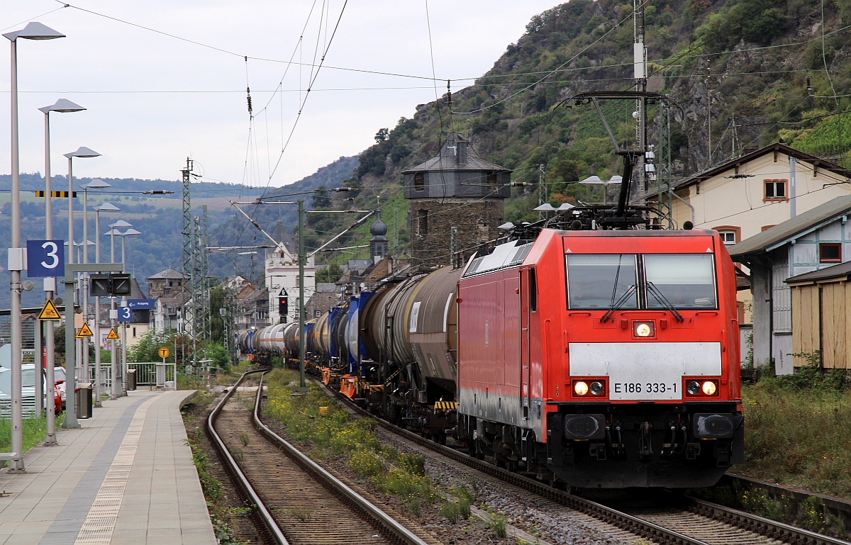 ERC 186 333-1 mit Öler in Kaub. 16.09.2021