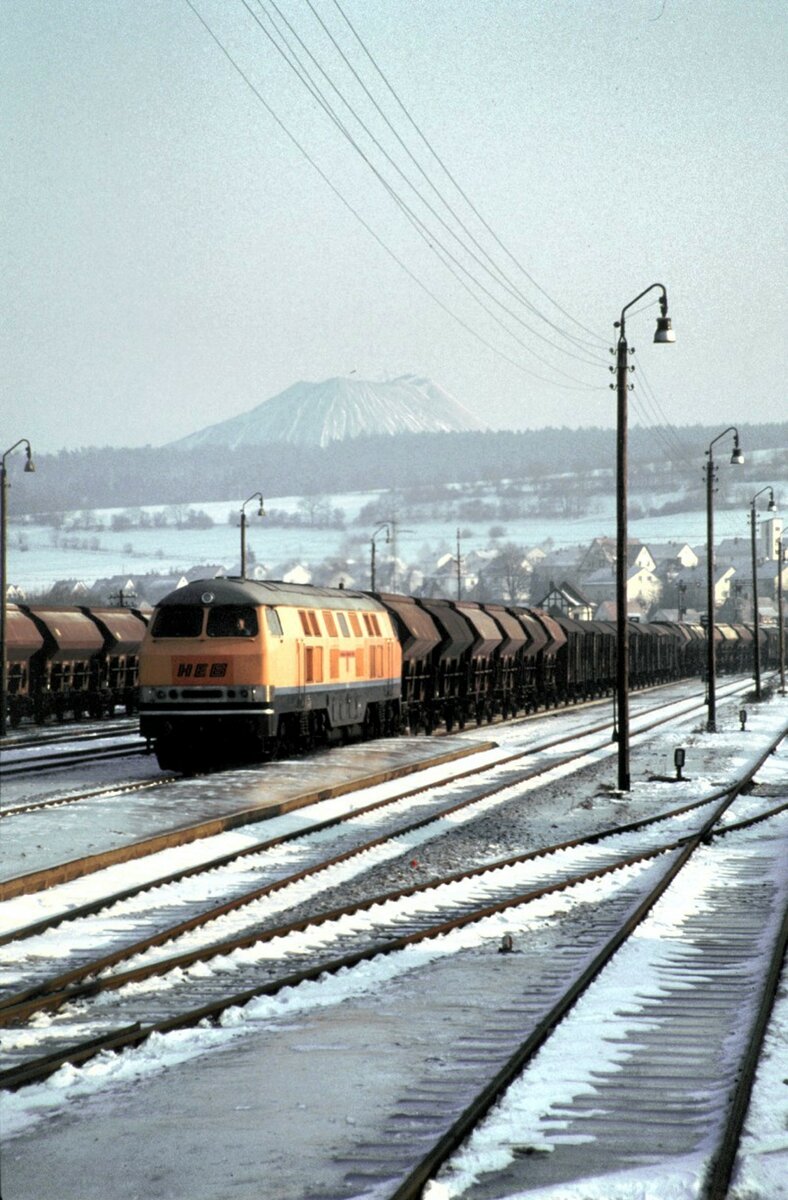 Hersfelder Eisenbahn Gesellschaft HEG Nr.30 ex 232 001 in Phillipstal am 09.03.1987.