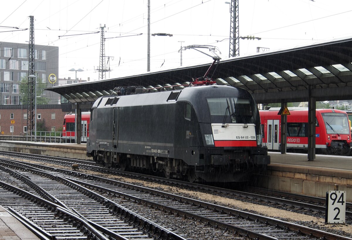 MRCE ES 64 U2 026  182 526-4 in Ulm am 13.07.2014.