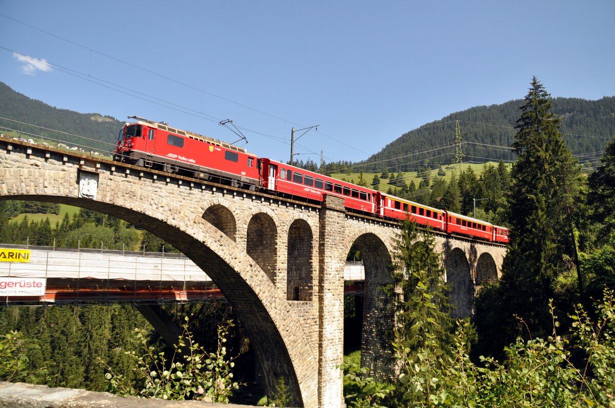 RhB Ge 4/4 II Nr.628 auf der Solisbrücke am 15.08.2009.