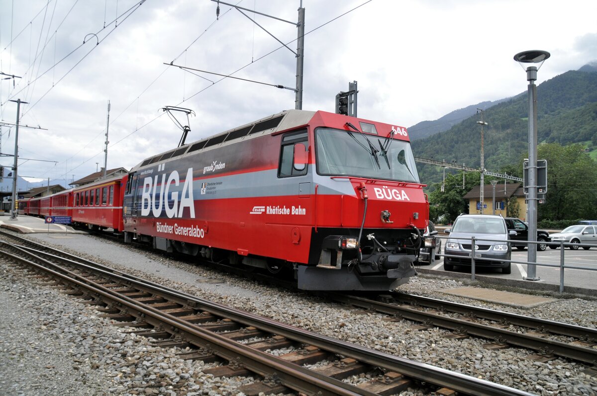 RhB Ge 4/4 III Nr.646 in Landquart am 29.08.2009.