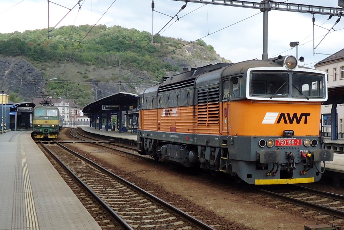 Solofahrt f�r AWT 750 199 durch Usti nad Labem am 22 September 2014.