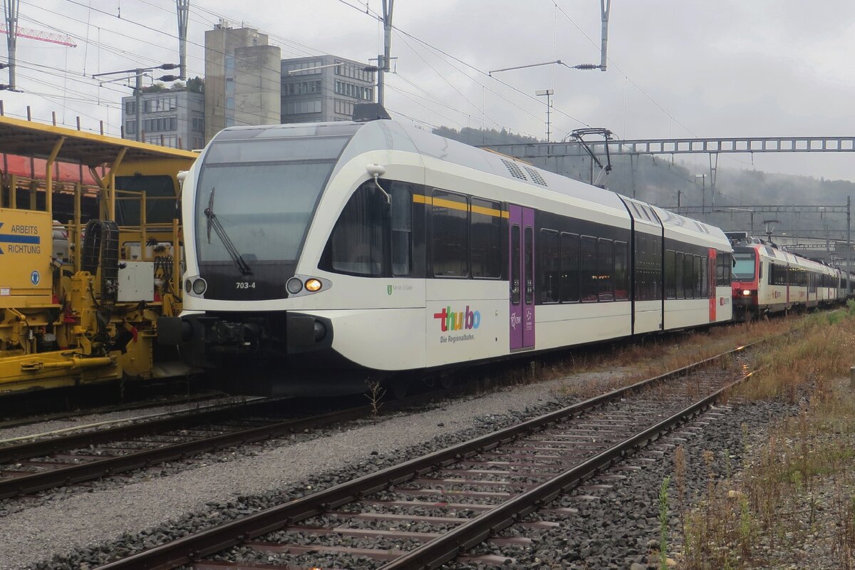 ThurBo 703-4 steht am 19 September 2021 in Brugg AG.