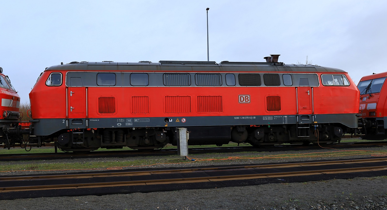DB 218 379-6, REV/HB X/09.08.16, Verl/ANB/26.06.24, Bw Niebüll 23.01.2024