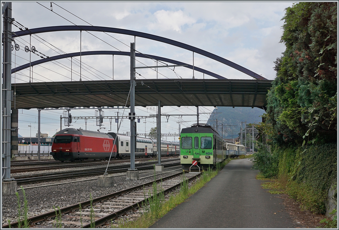 Drei Generationen ASD Triebzüge: In Aigle steht der TPC BDe 4/4 404 mit Bt (ex BLT). Diese Triebwagen lösten die BCFe 4/4 von 1914 in der ersten Hälfte der 80er ab und standen bis end Juni 2024 im Einsatz. 

3. August 2024