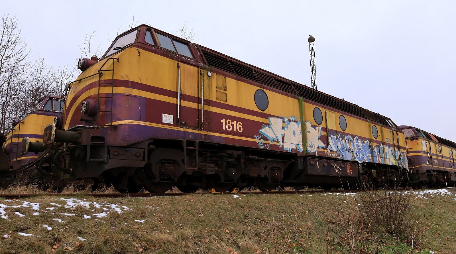 Sie hat auch schon bessere Tage erlebt die VIK 1816 (ex CFL/CFLCD 1816), sie dient wohl nur noch als Ersatzteilspender. Pattburg/DK 21.01.2024 