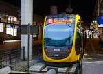 Zwei gekuppelte CAF Urbos 100, vorne der fünfteilige 6020 gekuppelt mit einem siebenteiligen 60xx, der Stadtbahn Utrecht (Utrechtse sneltram), Betreiber U-OV, am 29 April 2025, als Linie 22 zum