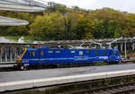 Der Oberleitungsmesstriebwagen (Autorail de Mesure Caténaire) EM 201 mit der UIC-Nummer 99 88 9165 201-3 B-INFBL, ein Geismar Eye Dragon VMB2214-IC der belgischen INFRABEL am 21 Oktober 2025 beim
