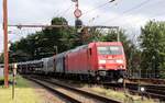 DBCSC 185 331-3 mit G�terzug Einfahrt Pattburg/DK.