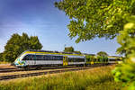 Foto: Pressefoto Bombardier    Der neue BOMBARDIER TALENT 3-Batterietriebzug (E/E-Hybrid) 94 80 8442 100-7 D-BTH der Bombardier Transportation GmbH, Hennigsdorf.