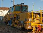Von der anderen Seite - Die Plasser & Theurer Schnellschotterplaniermaschine SSP 110 SW  (Schweres Nebenfahrzeug Nr.