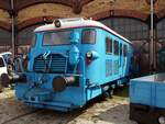 Gleisbaumaschine GSM 36 ex DR von Plasser & Theurer Baujahr 1964 Fabrik-Nummer 1883 (Typ VKR 05 E-Sp) im Eisenbahnmuseum Dresden Altstadt beim Dampfloktreffen am 17.04.2015.