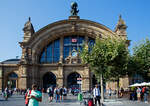 Das Hauptportal (Mittelstück) vom Hauptbahnhof Frankfurt am Main am 05.09.2021.