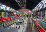   Blick in die Bahnhofshalle vom Hauptbahnhof Hamburg am 19.03.2019.