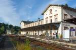   Der Bahnhof Weilburg am 11.08.2014, Blick vom Bahnsteig.