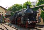 Die Schnellzug-Dampflokomotive 18 505 der Deutsche Gesellschaft für Eisenbahngeschichte (DGEG),  ex DB 018 505-8 (DB), ex DB 18 505, ex DRG 18 505, ex KBayStB S 3/6  3706 , am 31.05.2014