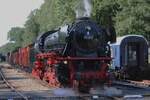 Gerade rechtzeitig betriebsf�hig ist 41 241 der VSM geworden und am sonnigen 3.September 2023 strahlt sie im vollen Pracht beim Einfahrt in Loenen mit ein Fotoguterzug w�hrend terug naar Toen, dass gr�sste Dampflokfestival der Niederlande.