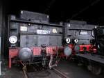 Tender der 57 3297 und 58 261 im Sächsischen Eisenbahnmuseum in Chemnitz am 19.04.2017.