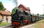 99 716 mit Museumszug in Ochsenhausen am 21.05.2009.