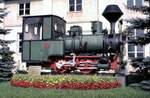 Kraus Felbahnlok Bn 2t Nr.2 Fabrik Nummer 8478 von 1928 für 710 mm der ex Portland Zementwerke Blaubeuren in Nördlingen am 03.09.1982.