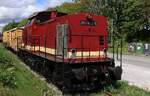 RegioInfraServiceSachsenGmbH  203 843-8  oder 92 80 1203 145-8 D-RIS mit Schweerbau Schleifzug und Begleitwagen abgestellt in J�bek. 15.05.2026 II