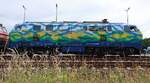 DB 218 443-0 REV/BCS X/05.07.19, Verl/ANB/19.06.27 an der Autoverladung in Nieb�ll. 28.06.2026