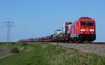 245 022 mit nem Sylt Shuttle nach Nieb�ll, Wiedingharder Neuer Koog 05.05.18