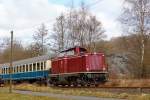   Am Schluß von dem Dampfsonderzug  WESTERWALD EXPRESS  HEF (Historischen Eisenbahn Frankfurt e.