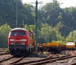 218 261-6 der Bahnbau Gruppe am 26.06.2011 in Betzdorf/Sieg.