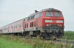 218 462-0 mit Nahverkehrszu in Illertissen am 18.08.2010.