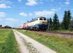 218 460-4  Conny  der Westfrankenbahn und eine weitere 218 mit dem IC 2013 Allgäu in Bellenberg am 06.08.2020.