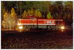   Am 05.11.2013 morgens um 5:30 Uhr (EXIF noch auf Sommerzeit) hat die WLE 53  Kreis Soest  (275 505-6) der Westfälische Landes-Eisenbahn GmbH (Lippstadt) in Herdorf noch Hp 0.