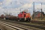 DB 294 830 schleppt ein Stahlzug durch Oberhgausen Osterfeld Südf am 28 Dezember 2017.