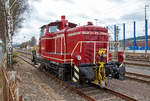   Die 364 850-8 (98 80 3364 850-8 D-VEB) der  VEB - Vulkan-Eifel-Bahn Betriebsgesellschaft mbH in Gerolstein, ex DB V 60 850, ex DB 260 850-3, ex DB 360 850-3, ex SWA 364 850-8 (Stadtwerke Andernach