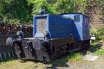   Die ehemalige BBC  136, eine Henschel DEL 80 (diesel-elektrische Kleinlok mit 80 PS Leistung), am 31.05.2014 im DGEG Museum in Neustadt an der Weinstraße.