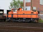 Lok 4 (ERNA) der Deutschen Edelstahlwerke (DEW), zuvor Edelstahlwerke S�dwestfalen zieht beladene Wagen auf den Werksgleisen am 04.06.2011 in Siegen-Geisweid.