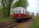   Der Esslinger-Verbrennungstriebwagen 95 80 0301 035-1 D-CLR der  Cargo Logistik Rail Service GmbH frei.