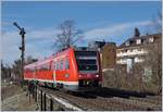 Der DB VT 612 159 erreicht als RE 3987 von Ulm kommend Lindau Aeschbach und somit in K�rze sein Ziel Lindau Hbf.