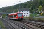 DB BR 650: Regionalbahn bei der Ausfahrt Horb nach Pforzheim Hbf mit 650 304 am 25.