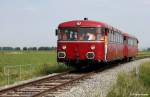 Motorwagen VT 798 706-8 + Steuerwagen 998 840-3 der Passauer Eisenbahnfreunde unterwegs im Rahmen des Sonderzugprogrammes „Mit dem Schienenbus von M�nchen nach Passau“ der IBSE (