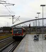 DB Regio AG Region Nordost Rostock Hbf 0628 587-7/0928 587-4(REV/FK X/24.09.08, Verl/WR/05.09.16) als RE4 von und nach Polen bei der Einfahrt in L�beck.